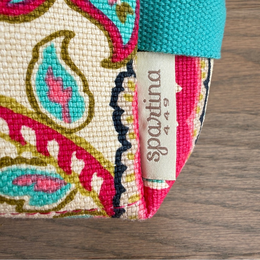 Spartina 449 Paisley Linen Make Up/ Cosmetic Bag - Picture 3 of 10